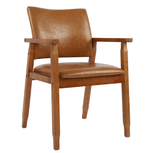 Lark Manor Artell 18.5'' H Upholstered Brown PU Dining Chair, New in Box $399