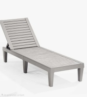 Latitude Run Nestl Waterproof, Lightweight, and Adjustable Outdoor Polyresin Chaise Lounge Chair, Gray, New in Box $699