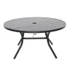 Anmutig 58" Black Round Metal Outdoor Dining Table, New in Box $399