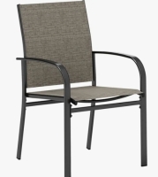 Lark Manor Argyri Powder-Coated Steel Outdoor Patio Dining Armchair, Brown, New in Box $399