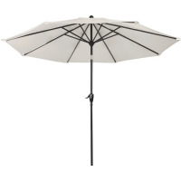 Pure Garden Kelton 10' W Crank Lift Auto-Tilt Patio Umbrella, Tan, New in Box $299
