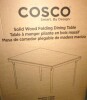 COSCO 3'8" x 2'8" Rectangle Wood Folding Dining Table in Gray Woodgrain, New in Box $399 - 2