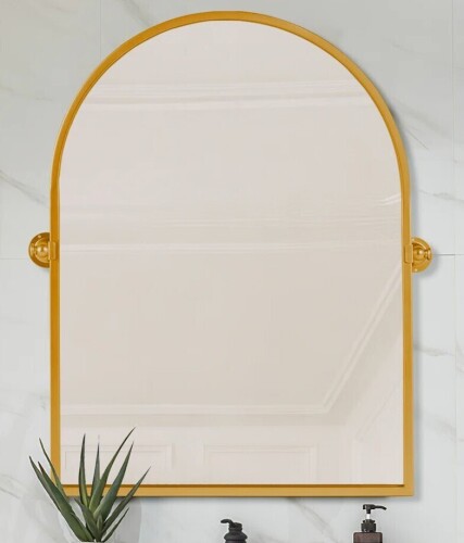 Ophelia & Co. Avais Arch Metal Wall Mirror with Tilted Frame, 24" x 36" New In Box $299
