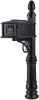 Architectural Mailboxes Stratford Plastic Mailbox and Post Kit, SC000BAM, Black, Medium Capacity | Includes the matching post and all hardware. Durable plastic build with weather-resistant outdoor construction. USPS approved New In Box $199