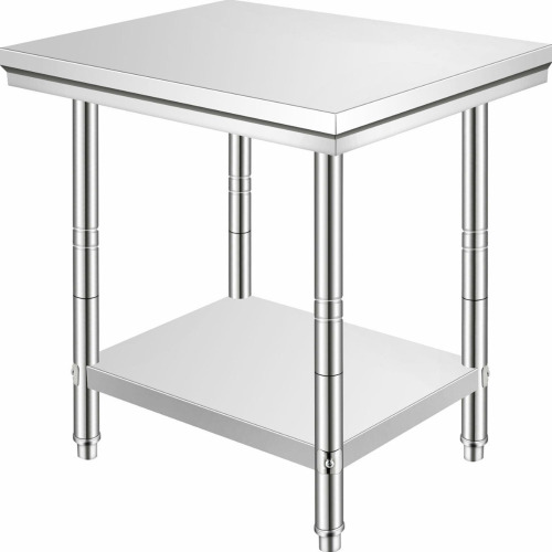VEVOR Stainless Steel 24'' W x 31.5'' H Adjustable Work Table $299