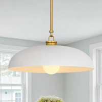 Mercer41 Lysander 1-Light 15.7"W Dimmable Dome Kitchen Island Pendant ETL Certified $399