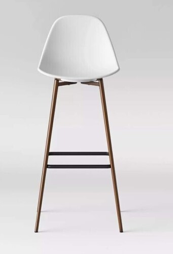 Project 62 Copley Plastic Barstool, White New In Box $299