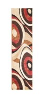 Home Dynamix Tribeca Slade Modern Runner Rug, Abstract Brown/Red 26"x12' $199