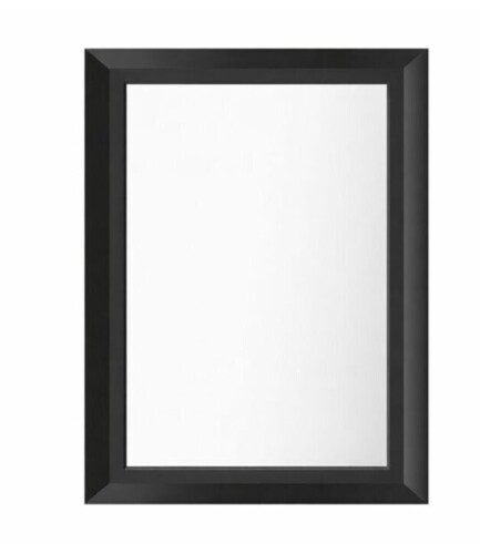 Texas Style 32x24 Inch Black Metal Frame Rectangle Bathroom Wall Mirror New In Box $299