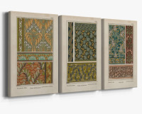 Winston Porter "Nouveau Decorative VII" 3 - Pieces Canvas, 16" x 24" New in Box $199