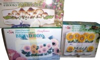 Hand Painted Sunflower Ceramic Bread Box / Hand Painted Sunflower Ceramic Key and Mail Holder / Assorted New In Box
