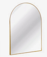 Ebern Designs 24X36 Inch Metal Framed Arched Bathrrom Mirror New Shelf Pull $299