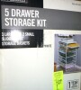 Everbilt 34.76 in. H x 17.13 in. W White Steel 5-Drawer Close Mesh Wire Basket New In Box $199 - 2
