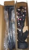 Lightshare 26 in. Halloween Willow Bonsai with 20 LED Purple Lights, Plug in or Battery / Glitzhome 20 in. H Lighted Pink Halloween Berries Table Tree New In Box Assorted $79 - 3