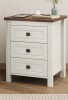 Lark Manor&trade; Valera 18"W Nightstand with Charging Station and Outlets, Farmhouse End Table with 3 Drawers New In Box $299