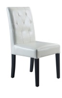 Christopher Knight Home Gentry Bonded Leather Ivory Dining Chair Similar to Picture New Open Box $399