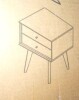 Wade Logan&reg; Branquinha 2 Drawer 22" H Nightstand New In Box $299 - 2