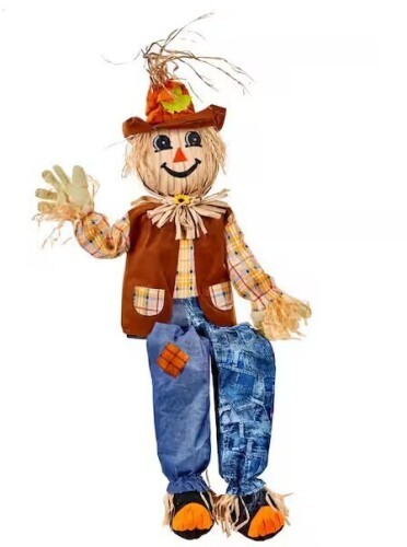 Worth Imports 60 in. Sitting Scarecrow New In Box $89