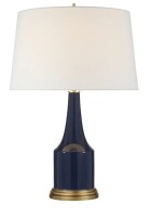 Visual Comfort Sawyer Regency Midnight Blue Porcelain Linen Shade Table Lamp Shade Sold Separately $499