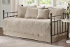 Madison Park 6pc Daybed Genoa Reversible Scalloped Edge Cover Set Khaki New In Box $199
