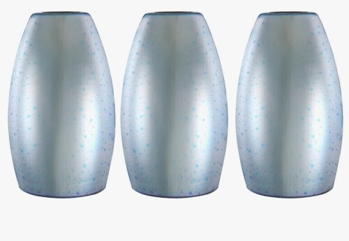 Winston Porter 3 Pack 7.64 in. Fireworks Effect Art Glass Globe Pendant Shade New In Box $199