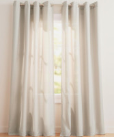 Exclusive Home Set of 2 120"x54" Loha Grommet Top Light Filtering Curtain Panels Off White New $89