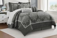 Nanshing America, Inc Cal-King Therese Microfiber Jacquard Comforter Set $299