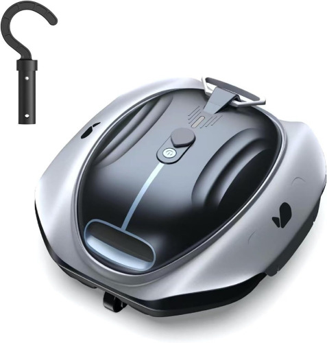 BUBLUE Bubot 300P Robotic Pool Cleaner, Cordless Pool Vacuum with Industry Leading Suction Power, Bluehole Tech, DirtLock Tech, Smart Sensor for Above-Ground Flat Pools up to 850 Sq.Ft, Silver New Shelf Pull $399