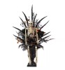 Glitzhome 22 in. H Halloween Black Rose, Skeleton and Berry Urn Table Tree New In Box $89