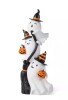 Glitzhome 21.75 in. H Halloween Resin Stacked Ghost Porch Decor New In Box $99