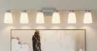 Latitude Run&reg; Ceriel 6 - Light Steel Dimmable Vanity Light New In Box $399