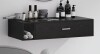 Corrigan Studio&reg; Thame Wall Mount Salon Station, Beauty Salon Stations Equipment with Drawer, Hair Salon Station Cabinet with Side Open Space, Stylist Salon Stations Storage Cabinets with 3 Hair Dryer Holes $299