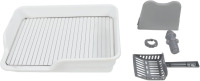 Sunicon Dog Potty Tray, Easy to Clean Spill Proof Stainless Steel Grid Dog Training Toilet Keeps Paws Dry & Floors Clean - for Puppies & Small Dogs, 19.09 x 13.39 x 4.72in (White) New In Box $79