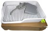 Sunicon Dog Potty Tray, Easy to Clean Spill Proof Stainless Steel Grid Dog Training Toilet Keeps Paws Dry & Floors Clean - for Puppies & Small Dogs, 19.09 x 13.39 x 4.72in (White) New In Box $79 - 2
