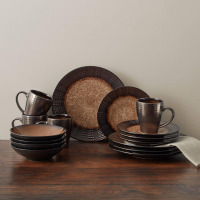 Mikasa Gourmet Basics Verona 16-Piece Stoneware Dinnerware Set, Service for 4, Includes Dinner Plates, Salad Plates, Soup Bowls and Mugs, Dishwasher and Microwave Safe New in Box $299