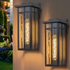 Trent Austin Design&reg; Ayanna 15"H Wall Light (Set of 2) / Winston Porter 1-Light Adjustable Outdoor Hanging Lantern in Matte Black New In Box Assorted $299