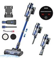 QikCln Cordless Vacuum Cleaner - 250W 30Kpa Powerful Stick Vacuum, 90000 RMP Motor, LED Display, Three Modes, 40 Mins Runtime Rechargeable Handheld Vacuum for Pet Hair Hardwood Carpet - Blue New In Box $299
