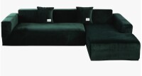 Everly Quinn Box Cushion L-Cushion Sofa Slipcover and Thick Plush $99