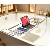 Mercer41 Bathtub Tray Stainless Steel with Marble Base, Adjustable Rustproof Bath Caddy for Spa Relaxation Bath Bombs New In Box $199