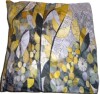 Design Art 18" x 18" Yellow And Grey Patterns In Artistic Fusion - Boho Mosaic Printed Pillow New In Box $79 - 2