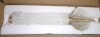 Hokku Designs Alabaster Wall Sconce - Built-In 5W LED Light Strip, Brass Fixture - Polished Brass Finish New In Box $399 - 2