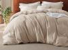Bedsure 100% Washed Cotton Duvet Cover King Size Beige Minimalist Cotton Duvet Cover for All Seasons GentleSoft&trade; Plain Simple Bedding Set New In Box $299
