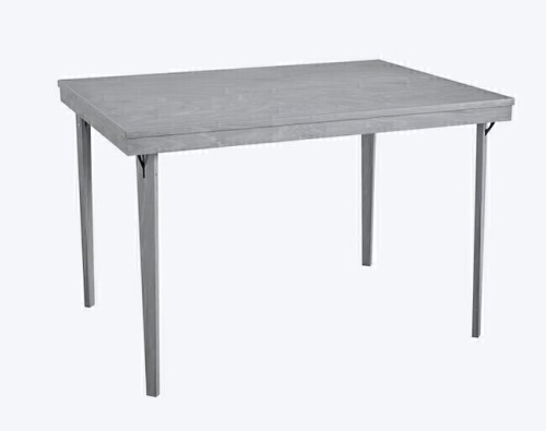 COSCO 3'8" x 2'8" Rectangle Wood Folding Dining Table in Gray Woodgrain, New in Box $399