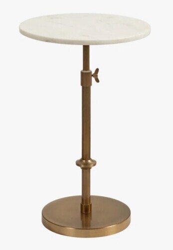 17 Stories Traditional Adjustable-Height Metal Pedestal Table New In Box $299