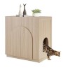 beeNbkks Tall Cat Litter Box Enclosure Furniture Style Hidden Cat House Washroom For Tall Or Top Entry Litter Box, Modern Pet House Cabinet New Shelf Pull $199