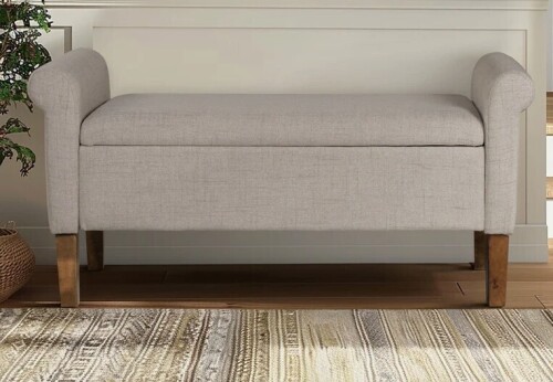 510 Design Aubrey Upholstered Storage Bench New In Box $299