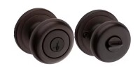 Kwikset Juno Venetian Bronze Entry Door Knob Featuring SmartKey Security / Defiant Aged Bronze Single Cylinder Deadbolt / Assorted $79