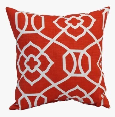 Blazing Needles 16" Outdoor Cushion Collection Geometric Outdoor Reversible Throw Pillow New In Box $79
