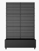 Latitude Run&reg; 6 ft. H x 4 ft. W Metal Planter Box privacy screen Garden Bed with Trellis and Wheels - Black New In Box $399