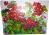 August Grove&reg; Deetra 'Deep Red Geraniums' Graphic Art Print on Wrapped Canvas, 24" x 36" New In Box $199 - 2